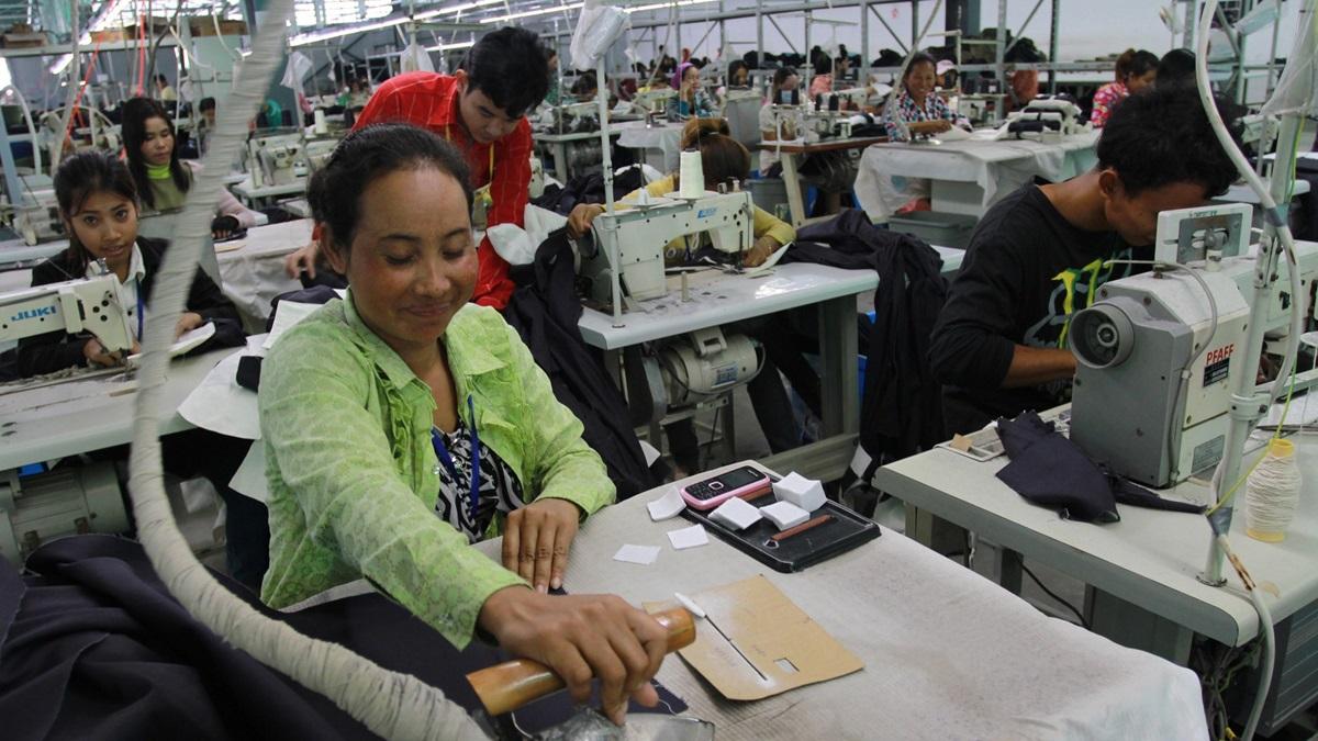 A garment factory in Phnom Penh, Cambodia.