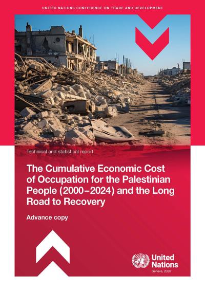 Cover for The cumulative economic cost of occupation for the Palestinian people (2000–2024) and the long road to recovery 